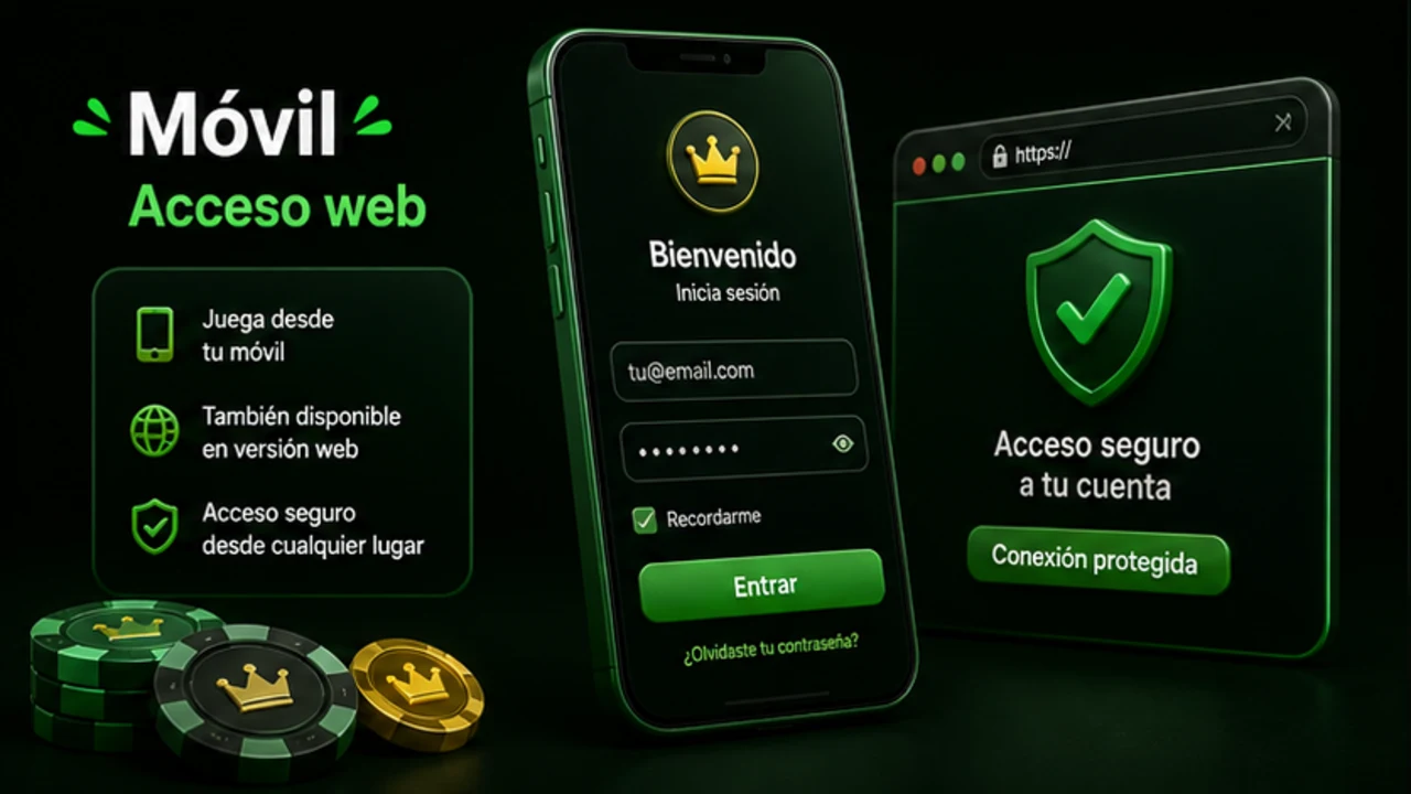 Pantalla de inicio de sesión en el navegador del móvil