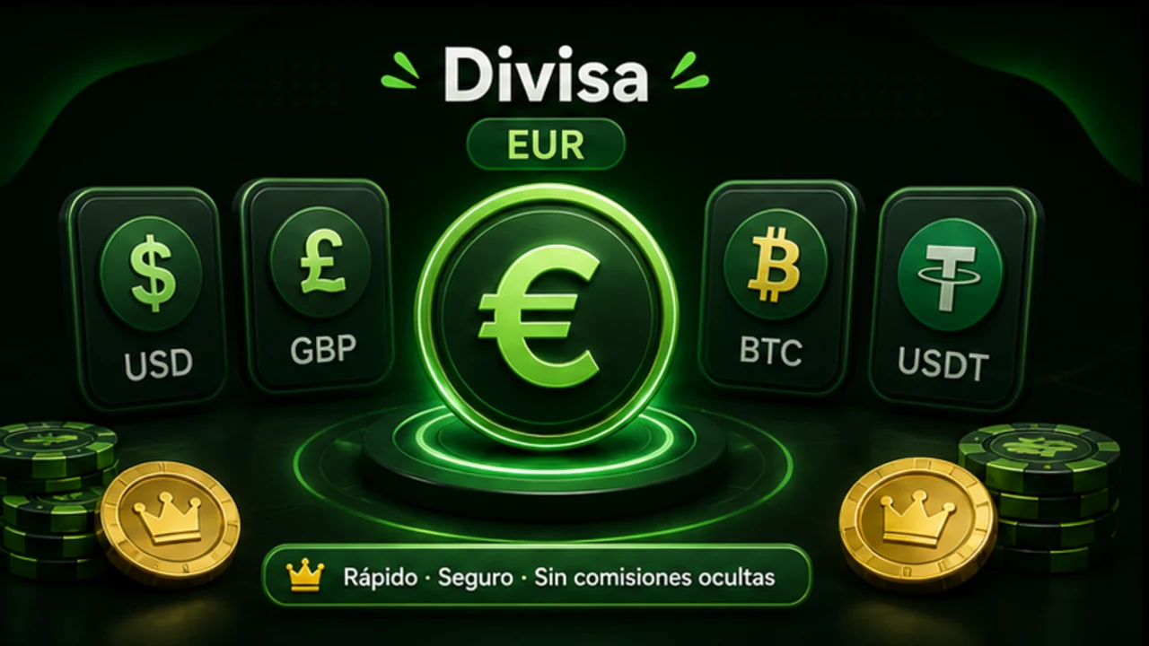 Selector de divisa del alta con el euro marcado por defecto