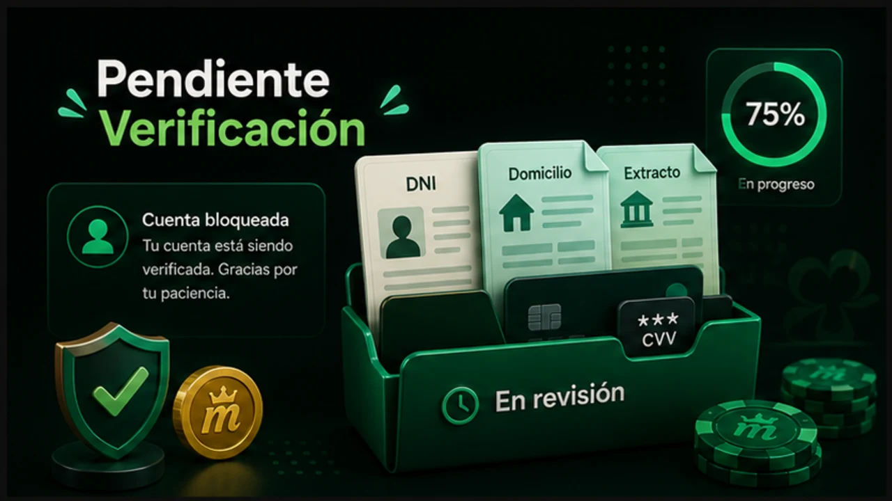 Aviso de cuenta bloqueada mientras la verificación sigue pendiente